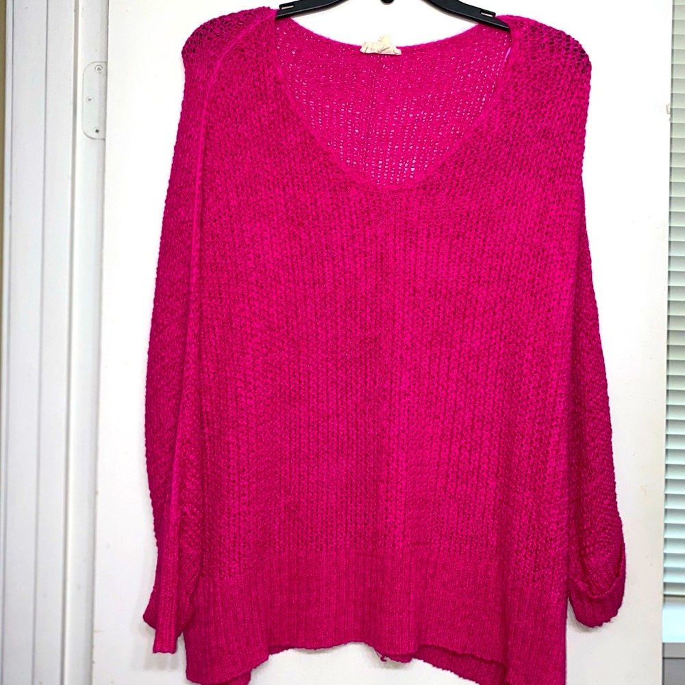 BRIGHT  Pink Summer Sweater